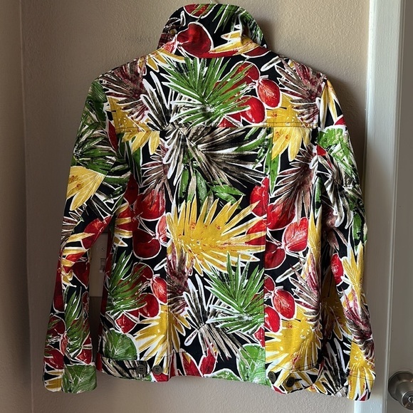 ADDITIONS BY CHICO’S Tropical Print Jean Jacket - Picture 7 of 8